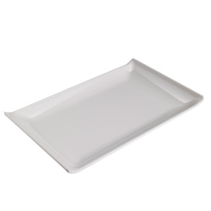 PIATTO RETTANGOLARE IN MELAMINA BIANCO 28,6X18X2,8HCM LEONE COD. T8158
