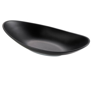 PIATTO OVALE NERO IN MELAMINA 31X16X4 CM LEONE COD. T8205