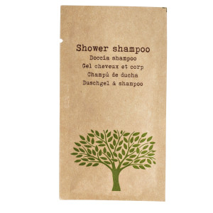 CONFEZIONE DA 150 BUSTINE BAGNODOCCIA SHAMPOO 10ML LINEA CORTESIA NATURA COD. W3336