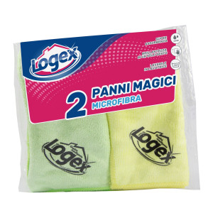 CONF. 2 PANNI MAGICO IN MICROFIBRA 38X38CM LOGEX COD. A1LX-1425