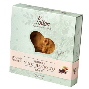 TORTA SBRISOLA NOCCIOLA CIOCCO 200GR - LOISON COD. 531