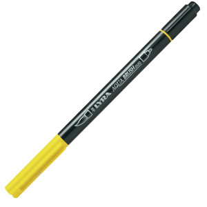 PENNARELLO A 2 PUNTE AQUA BRUSH DUO GIALLO DI CADMIO LIMONE LYRA COD. L6520005 CONFEZIONE DA 10