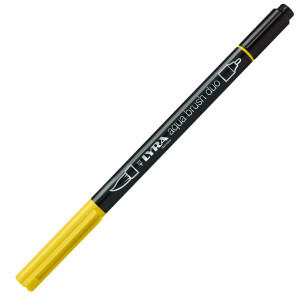 PENNARELLO A 2 PUNTE AQUA BRUSH DUO GIALLO CROMO CHIARO LYRA L6520006 COD. L6520006 CONFEZIONE DA 10