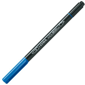 PENNARELLO A 2 PUNTE AQUA BRUSH DUO BLU COBALTO CHIARO LYRA COD. L6520044 CONFEZIONE DA 10