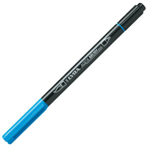 PENNARELLO A 2 PUNTE AQUA BRUSH DUO AZZURRO LYRA COD. L6520047 CONFEZIONE DA 10