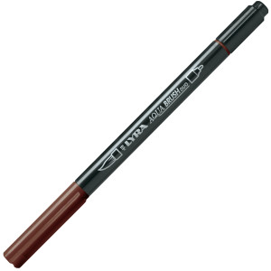 PENNARELLO A 2 PUNTE AQUA BRUSH DUO SEPPIA SCURO LYRA COD. L6520075 CONFEZIONE DA 10