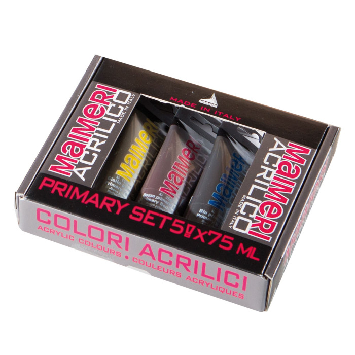 COLORI ACRILICI PRIMARY SET 5 TUBETTI DA 75ML MAIMERI COD. M0998190