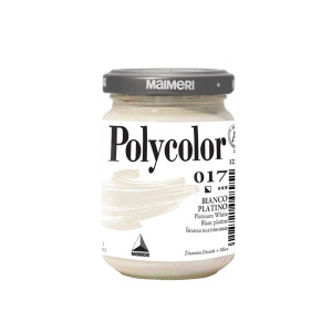 COLORE VINILICO POLYCOLOR VASETTO 140 ML BIANCO PLATINO MAIMERI COD. M1220017