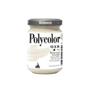 COLORE VINILICO POLYCOLOR VASETTO 140 ML BIANCO TITANIO MAIMERI COD. M1220018