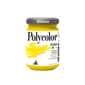 COLORE VINILICO POLYCOLOR VASETTO 140 ML GIALLO LIMONE MAIMERI COD. M1220100