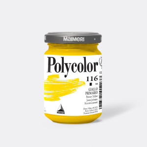 COLORE VINILICO POLYCOLOR VASETTO 140 ML GIALLO PRIMARIO MAIMERI COD. M1220116