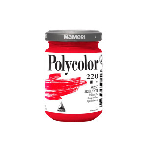 COLORE VINILICO POLYCOLOR VASETTO 140 ML ROSSO BRILLANTE MAIMERI COD. M1220220