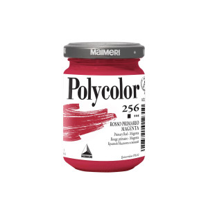 COLORE VINILICO POLYCOLOR VASETTO 140 ML ROSSO PRIMARIO MAGENTA MAIMERI COD. M1220256