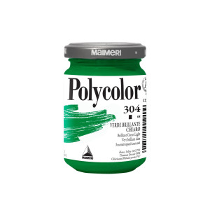 COLORE VINILICO POLYCOLOR VASETTO 140 ML VERDE BRILLANTE CHIARO MAIMERI COD. M1220304