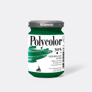 COLORE VINILICO POLYCOLOR VASETTO 140 ML VERDE BRILLANTE SCURO MAIMERI COD. M1220305