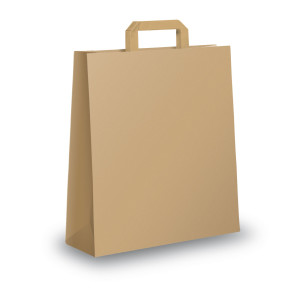 BLISTER 25 SHOPPERS 26X11X35CM AVANA NEUTRO PIATTINA COD. 031304