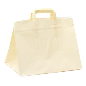 SCATOLA 200 SHOPPERS CARTA CRAFT 32X22X24CM FLAT XLARGE BIANCO COD. 072512