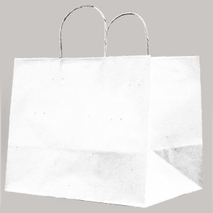 25 SHOPPERS CARTA KRAFT 32X20X33CM TWISTED LARGE BIANCO COD. 072987