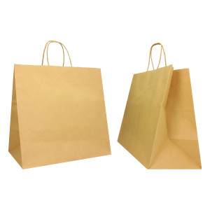 25 SHOPPERS CARTA BIOKRAFT 32X20X33CM NEUTRO CORDINO AVANA COD. 072994