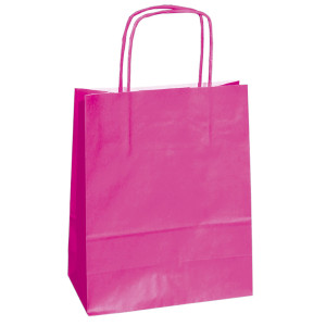 25 SHOPPERS CARTA KRAFT 14X9X20CM TWISTED MAGENTA COD. 079771