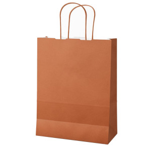 25 SHOPPERS TWISTED CARTA KRAFT 45X15X50CM TERRACOTTA MAINETTI BAGS COD. 091520