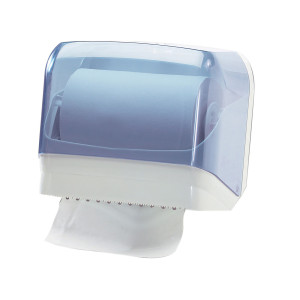 DISPENSER ASCIUGAMANI IN ROTOLO/ FOGLI TRASPARENTE/BIANCO MAR PLAST COD. A60210