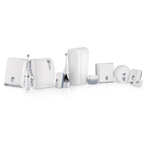 DISPENSER CARTA IGIENICA MIDI JUMBO D23CM BIANCO SOFT TOUCH COD. A75610BI