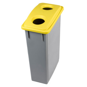 CONTENITORE OFFICE 90LT + COPERCHIO GIALLO PER BOTTIGLIE E LATTINE COD. 102206