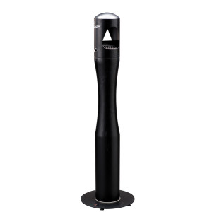 PORTACENERE A COLONNA H108CM IN ACCIAIO NERO COD. 108006