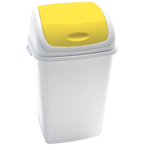 PATTUMIERA A BASCULANTE 50LT RIF BASIC BIANCO/GIALLO COD. 909056