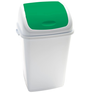 PATTUMIERA A BASCULANTE 50LT RIF BASIC BIANCO/VERDE COD. 909058