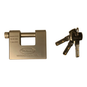 LUCCHETTO MONOBLOCCO PER SERRANDE ACCIAIO TEMPRATO METALPLUS COD. 2950PC.15B