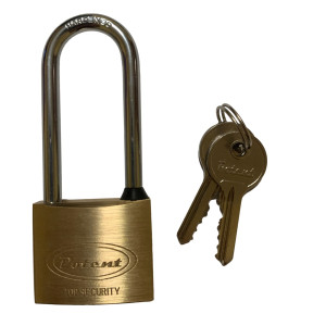 LUCCHETTO AD ARCO LUNGO 40MM ACCIAIO CROMATO METALPLUS COD. PT2780B