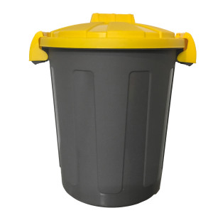 CONTENITORE PORTARIFIUTI DUSTY 25LT C/COPERCHIO GIALLO COD. 105/25-GIA