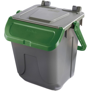 CONTENITORE PORTARIFIUTI ECOLOGY 25LT C/SPORTELLO E MANIGLIONE VERDE COD. 11/25GRB-VES