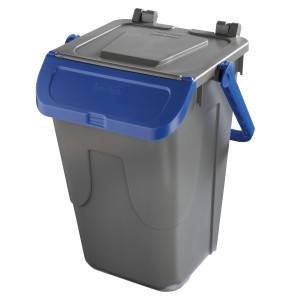 CONTENITORE PORTARIFIUTI ECOLOGY 35LT C/SPORTELLO E MANIGLIONE BLU COD. 11/35GRB-BLB