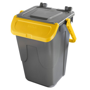 CONTENITORE PORTARIFIUTI ECOLOGY 35LT C/SPORTELLO E MANIGLIONE GIALLO COD. 11/35GRB-GIA
