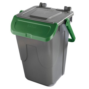 CONTENITORE PORTARIFIUTI ECOLOGY 35LT C/SPORTELLO E MANIGLIONE VERDE COD. 11/35GRB-VES
