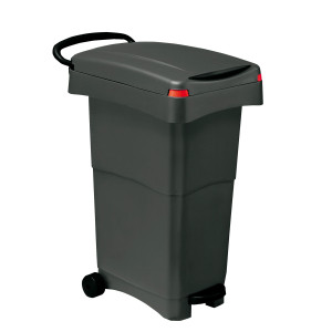 BIDONE MOBILE 80LT A PEDALE GRIGIO PER RACCOLTA DIFFERENZIATA COD. 151/GRN