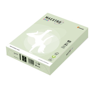 CARTA MAESTRO COLOR A4 210X297MM 80GR 500FG VERDE TENUE GN27 MONDI COD. 7012