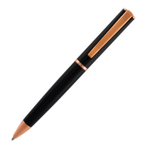 PENNA SFERA IMPRESSA NERO-ROSEGOLD PUNTA M MONTEVERDE COD. J029865