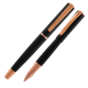 ROLLER IMPRESSA NERO-ROSEGOLD PUNTA M MONTEVERDE COD. J029866