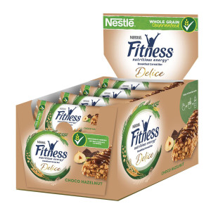 BARRETTA FITNESS DELICE CIOCCOLATO AL LATTE E NOCCIOLA 22,5GR NESTLE' COD. 12517401 CONFEZIONE DA 24
