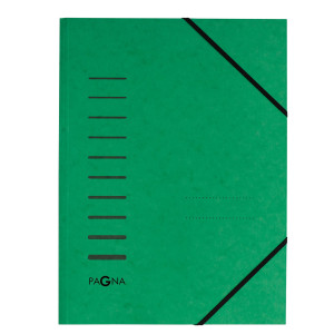 CARTELLINA VERDE CON ELASTICO IN CARTONCINO A4 PAGNA COD. 24001-03