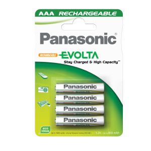 BLISTER 4 PILE MINISTILO RICARICABILI AAA 1,2V INFINIUM PANASONIC COD. C307013