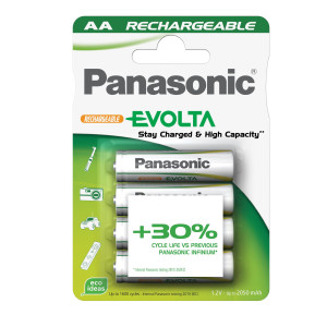 BLISTER 4 PILE STILO RICARICABILI AA 1,2V INFINIUM PANASONIC COD. C307016