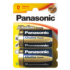 BLISTER 2 PILE TORCIA ALKALINE D 1,5V PANASONIC COD. C500020