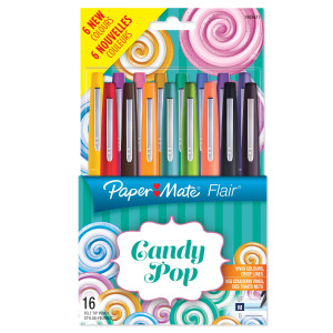 ASTUCCIO 16 COLORI CANDY POP PENNARELLO FLAIR NYLON PAPERMATE COD. 2061395