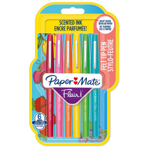 BLISTER 6 PENNARELLI FLAIR NYLON COLORI ASSORTITI SCENTED PAPERMATE COD. 2138466
