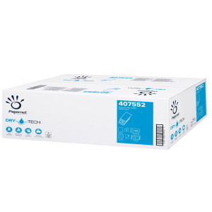 PACCO 100 ASCIUGAMANI PIEGATI A W GOFFRATO A ONDA DRY TECH PAPERNET COD. 407552 CONFEZIONE DA 20